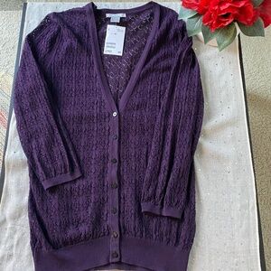 Women’s Purple H&M Cardigan Size Medium